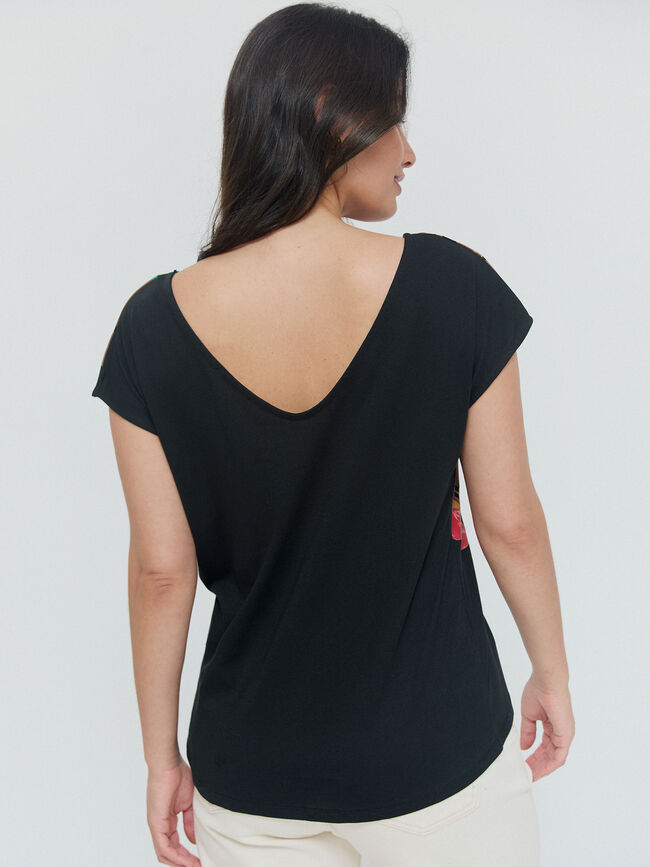 CAMISETA POSICIONAL TROPICAL Negro