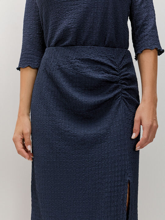 FALDA FRUNCE CENTRAL Azul Marino image number null