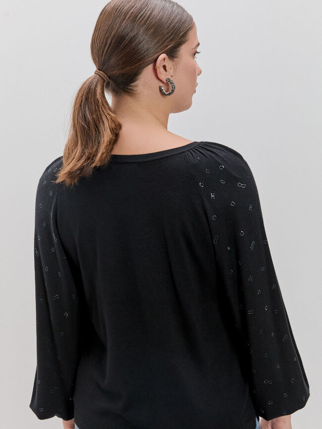 JERSEY ABULLONADO TERMOFIJADO Negro