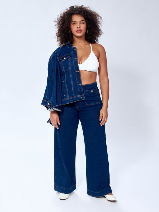 WIDE LEG BOLSILLOS Dark blue image number null