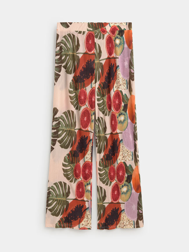 PANTAL&Oacute;N SET PLISADO FRUTAS Estampado 1