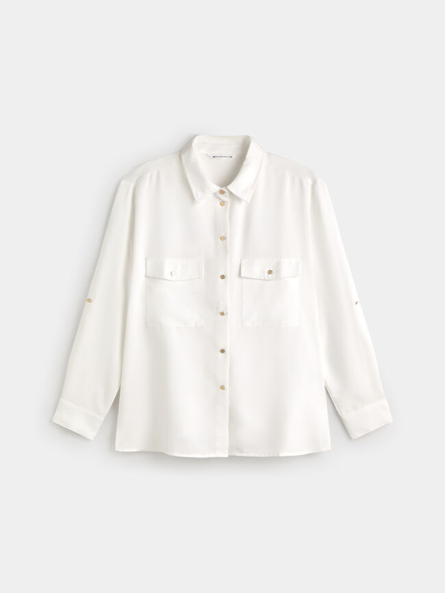 CAMISA MANGA LARGA Blanco Optico