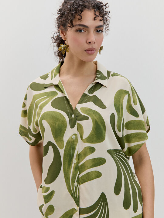 CAMISA MANGA CORTA verde cypress image number null
