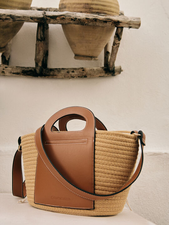 BOLSO RAFIA POLIPIEL Marron image number null