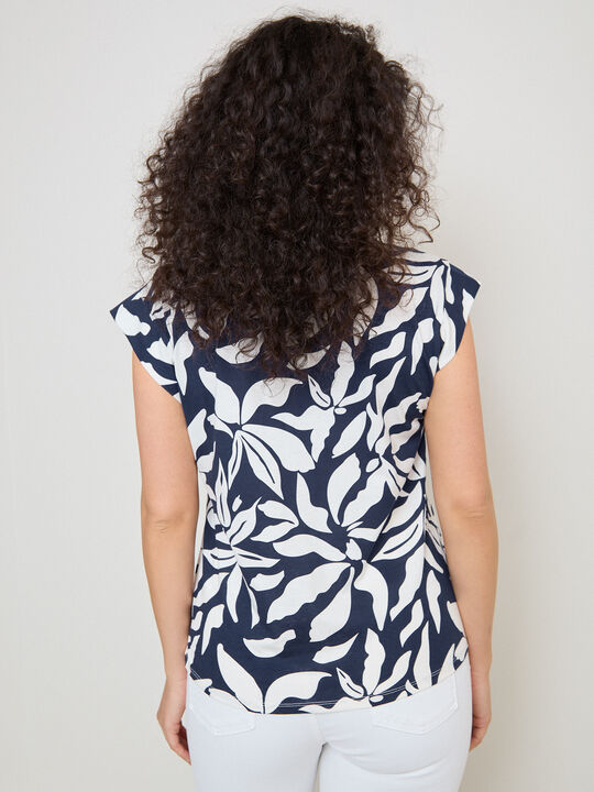 CAMISETA CUELLO PICO Estampado 1 image number null