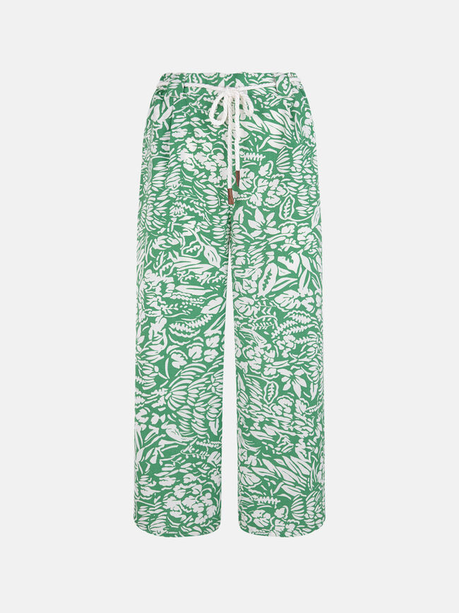 Pantalón culotte estampado Crudo