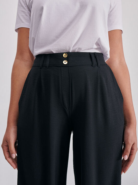 PANTALÓN FLUÍDO Negro image number null