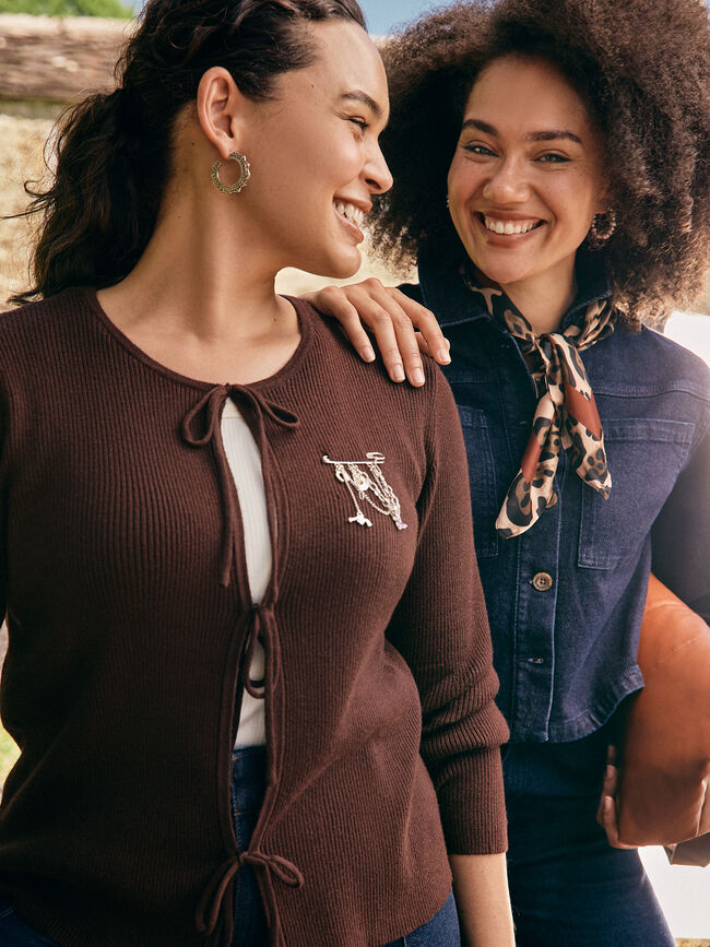 CARDIGAN LAZOS Marron