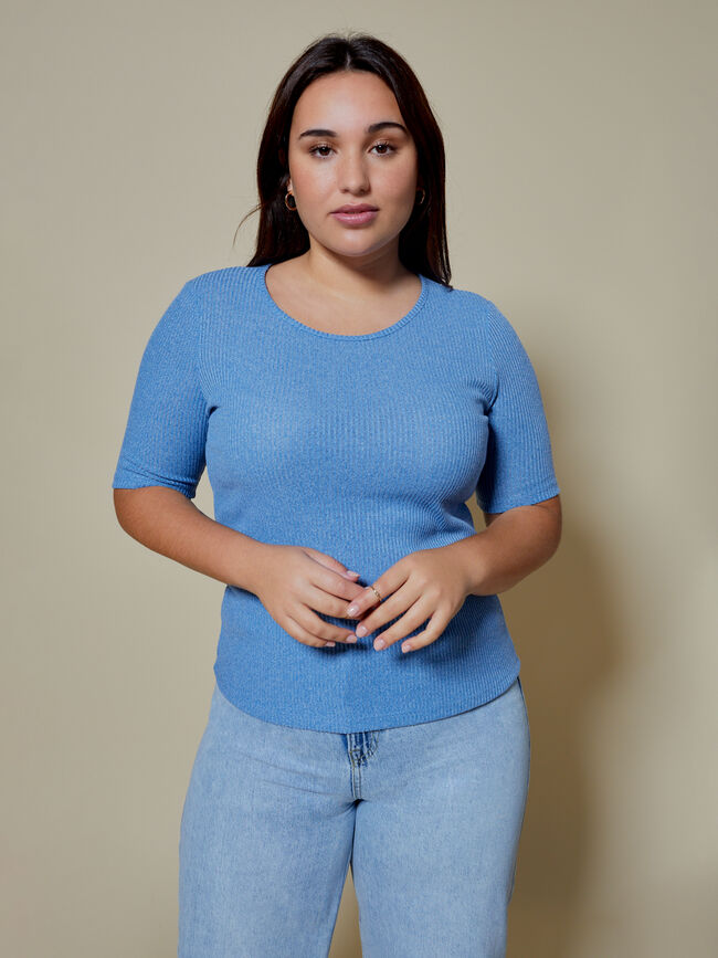camiseta canalé Azulon