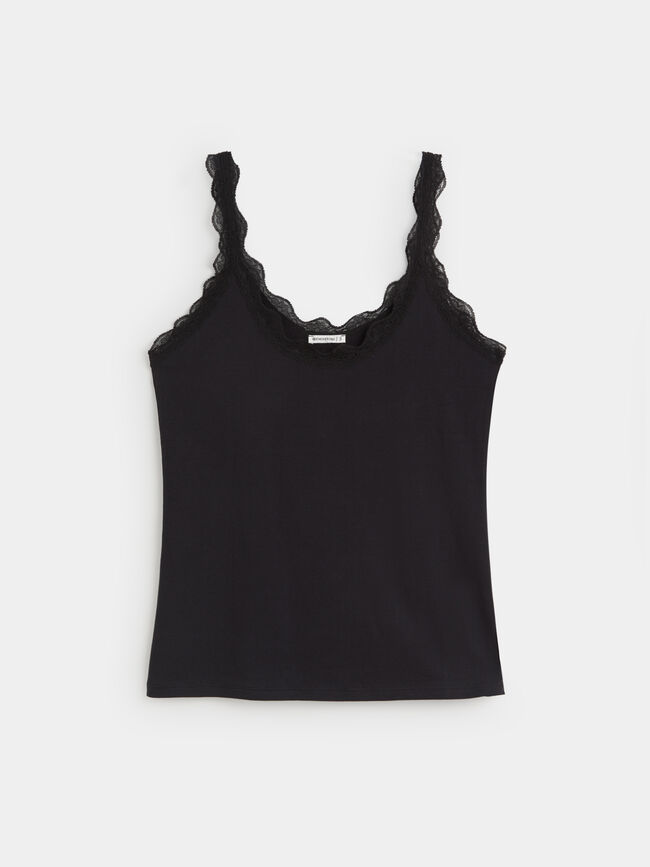 TOP LENCERO Negro