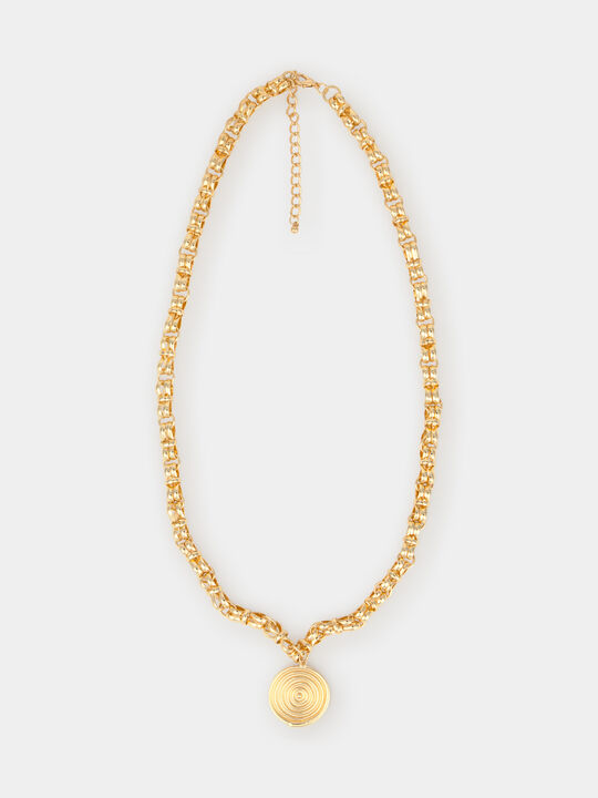 COLLAR LARGO TEXTURA Oro image number null