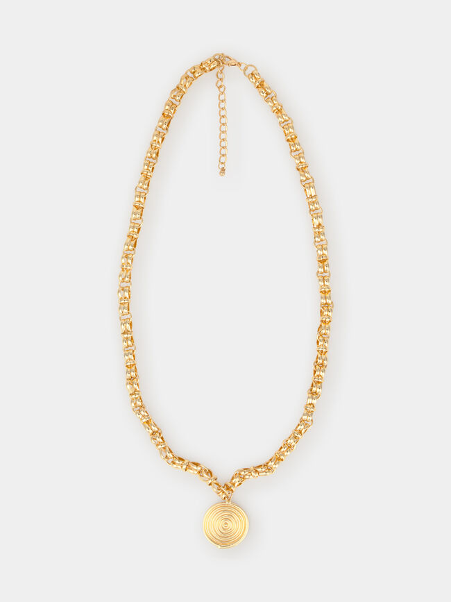 COLLAR LARGO TEXTURA Oro