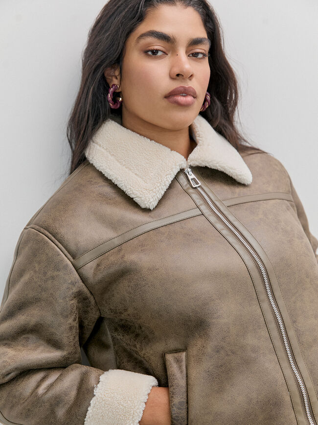 CHAQUETA CORTA DOBLE Kaki