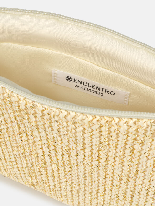 BOLSO MEDIO RAFIA Crudo