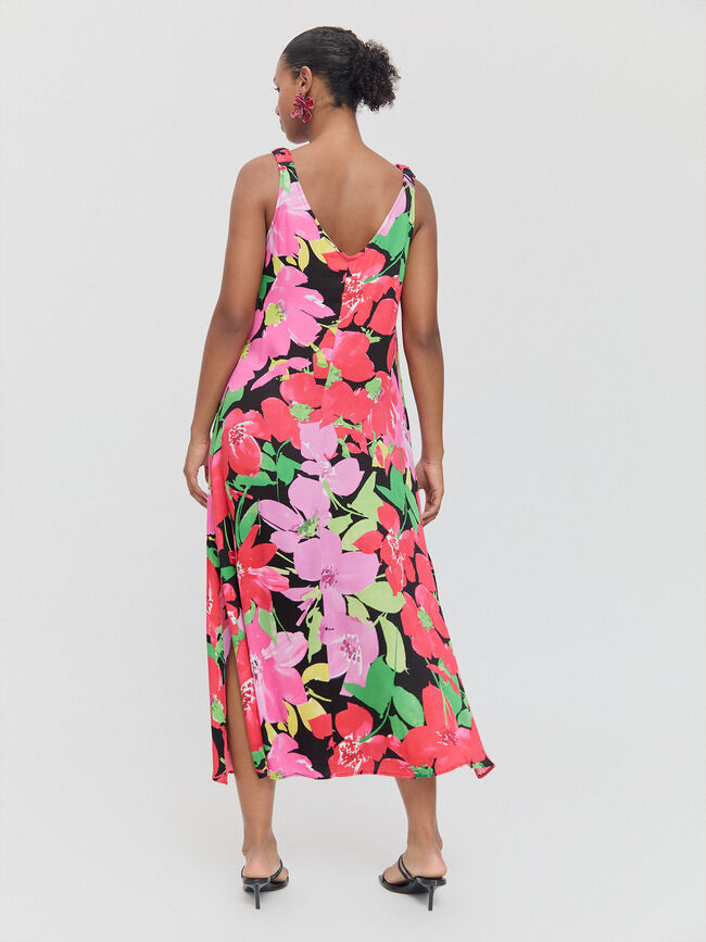 VESTIDO DETALLE TIRANTES Negro