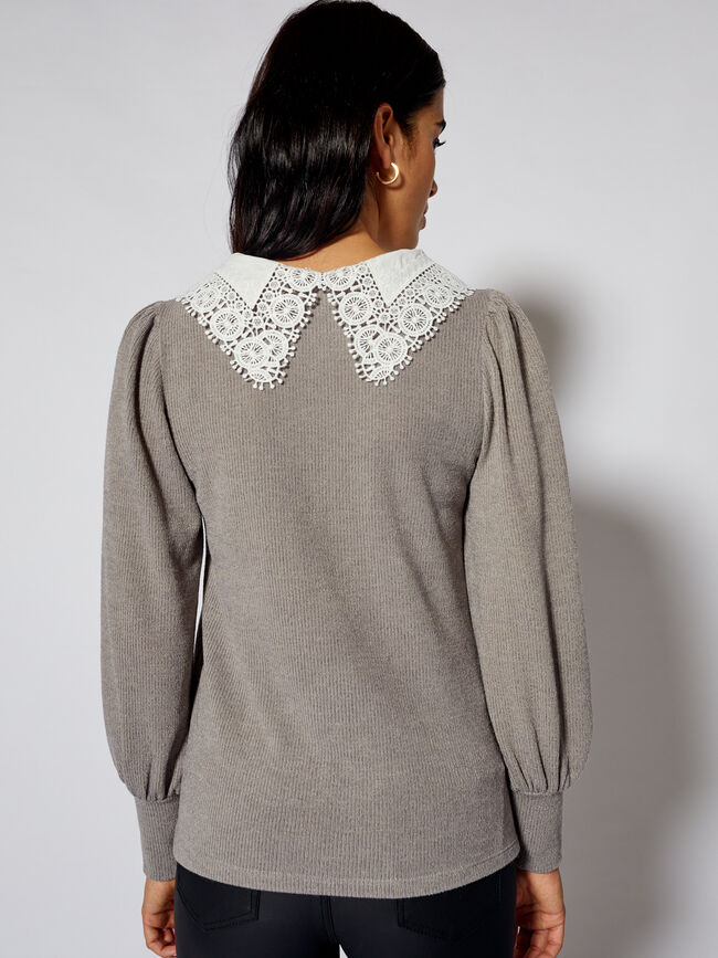 CAMISETA M/L CANALE CUELLO BOBO Piedra