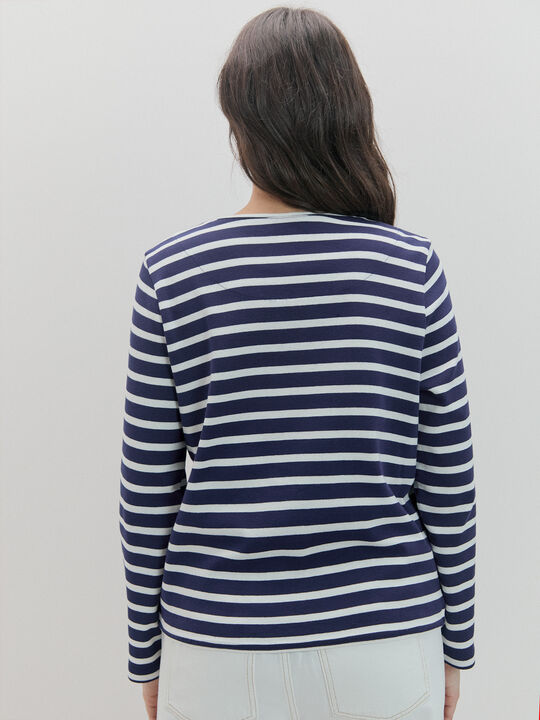 CHAQUETA RAYAS Azul Marino image number null