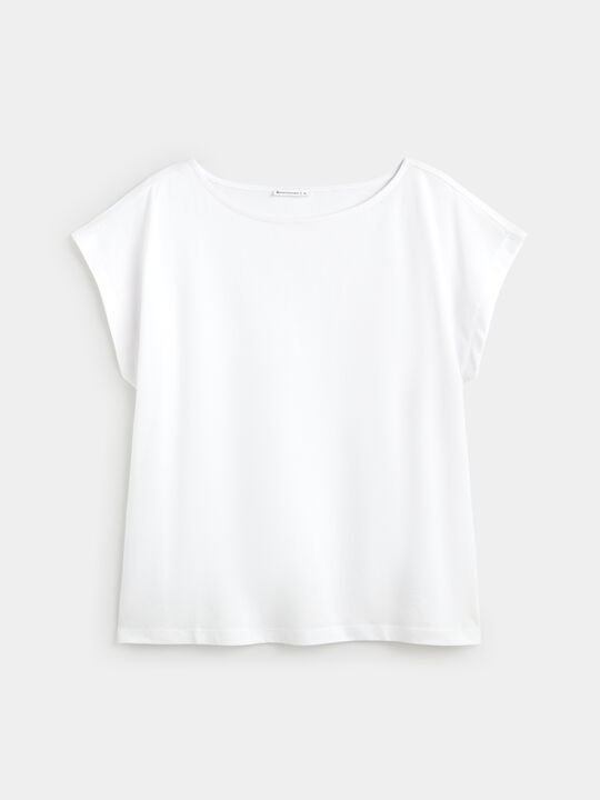 CAMISETA HOMBRO CAIDO Blanco Optico image number null
