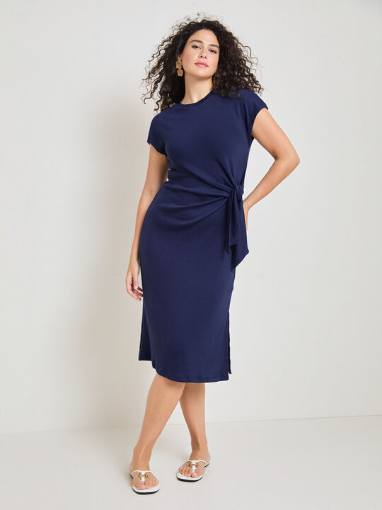 VESTIDO NUDO Azul Noche image number null