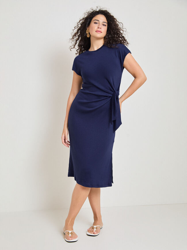 VESTIDO NUDO Azul Noche