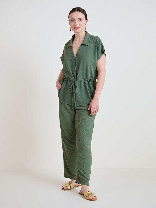 BLUSA SAFARI Verde oscuro image number null