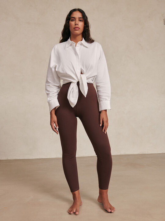 LEGGING LISO Marron Oscuro image number null