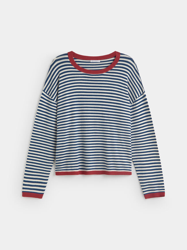 JERSEY RAYAS CONTRASTE azul crudo