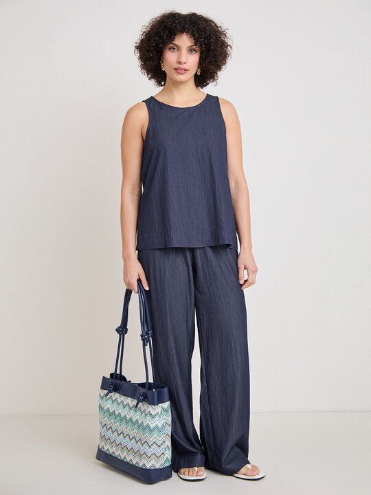 TOP DENIM Azul Marino image number null