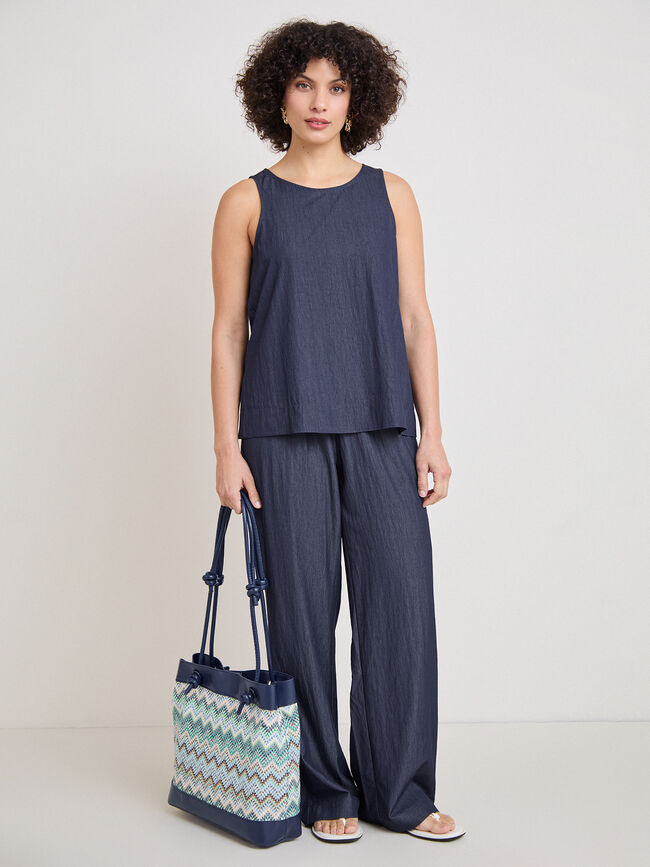 TOP DENIM Azul Marino