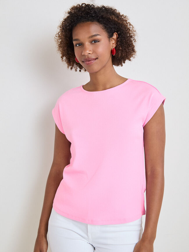 CAMISETA HOMBRO CAIDO rosa sugar