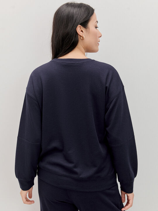 SUDADERA CORTES Azul Marino image number null