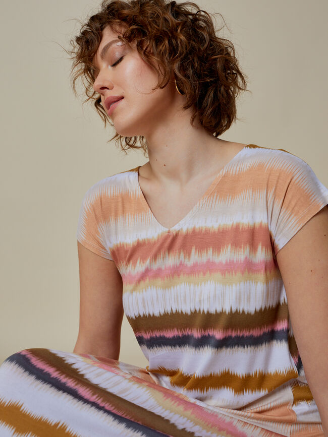 vestido midi estampado tie-dye Estampado 1