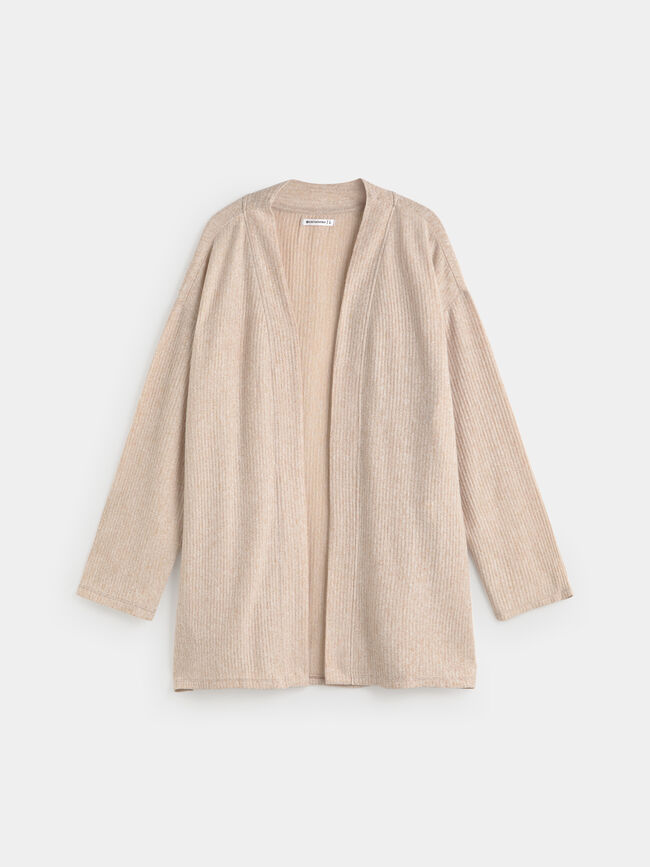 CARDIGAN LANOSO PIEDRA OSCURO