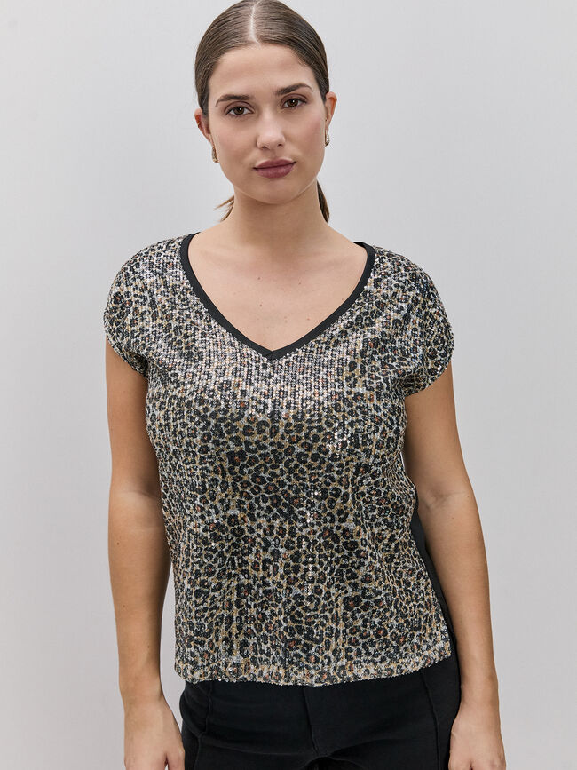 CAMISETA BIMATERIA FIESTA Negro