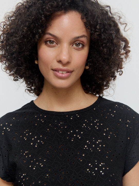 CAMISETA  PLIEGUES Negro image number null