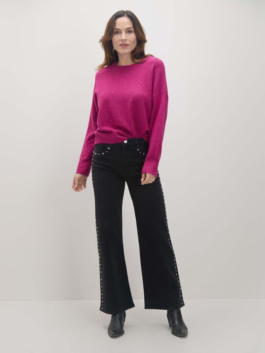 WIDE LEG DETALLE TACHAS Negro image number null