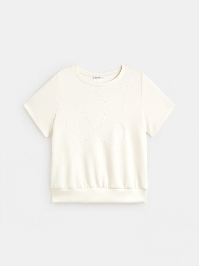 CAMISETA DETALLE CORD&Oacute;N Beige