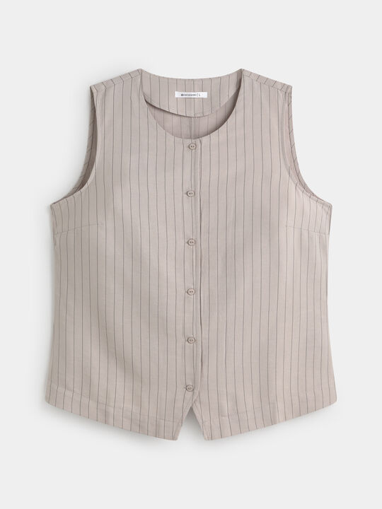 CHALECO CUELLO REDONDO Hielo image number null