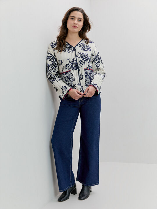 CHAQUETA ACOLCHADA  ESTAMPADA Crudo image number null