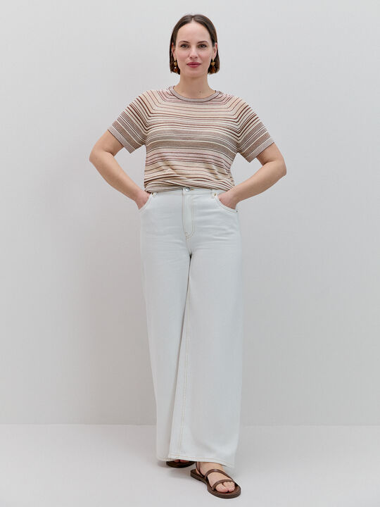 TOP RALLAS BRILLO Beige image number null