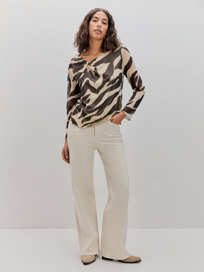 CAMISETA DETALLE FRUNCE Estampado 1