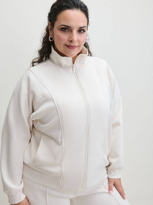 CHAQUETA CUELLO ALTO Crudo image number null