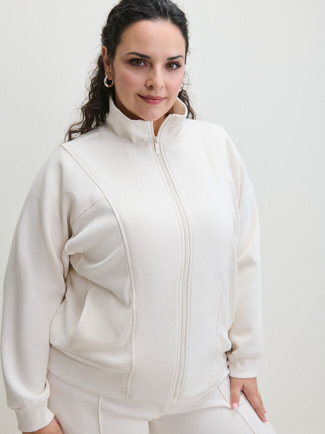 CHAQUETA CUELLO ALTO Crudo
