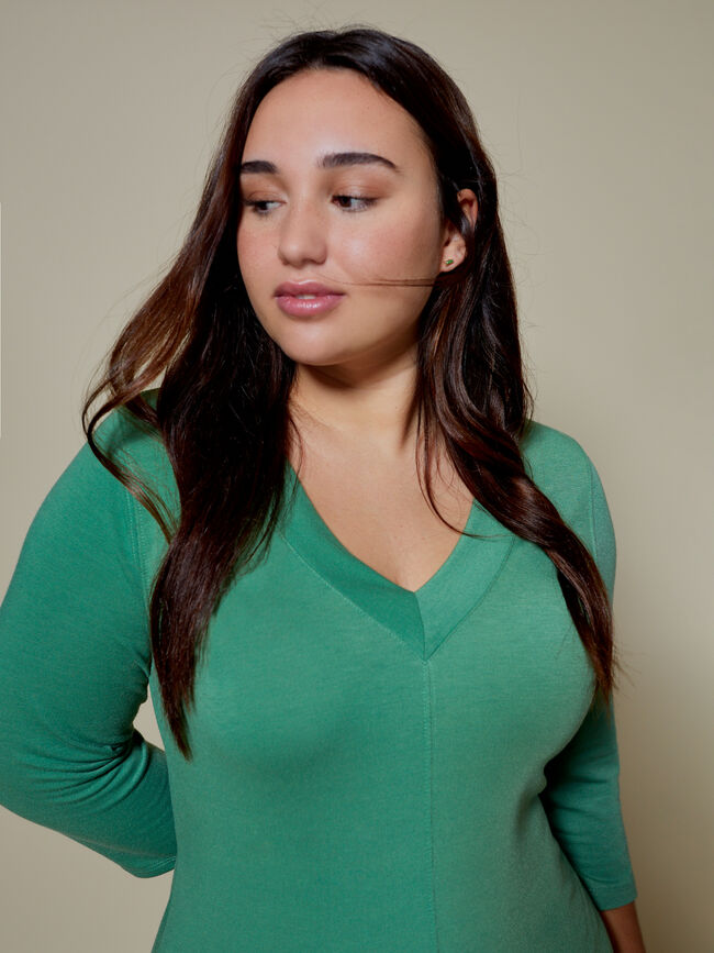 vestido largo oversize Verde Viridian