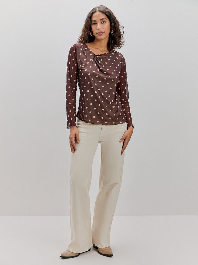 CAMISETA DETALLE FRUNCE Estampado 2