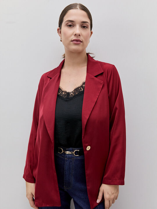 BLAZER BOTÓN DORADO Rojo Cereza image number null