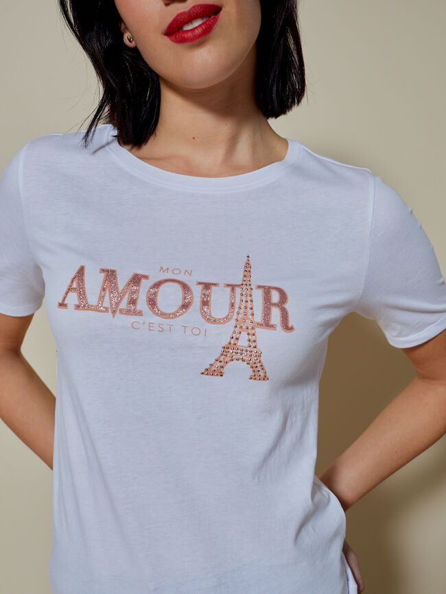 Camiseta estampada Blanco Optico