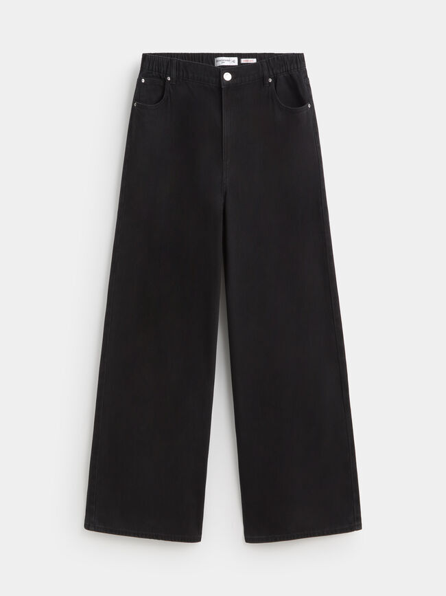 SUPER WIDE LEG GOMA Negro