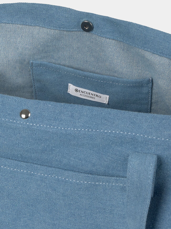 TOTE BAG DENIM Mid Blue Wash