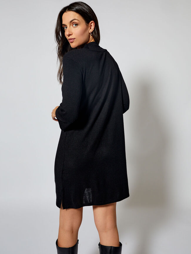Vestido cuello perkins Negro